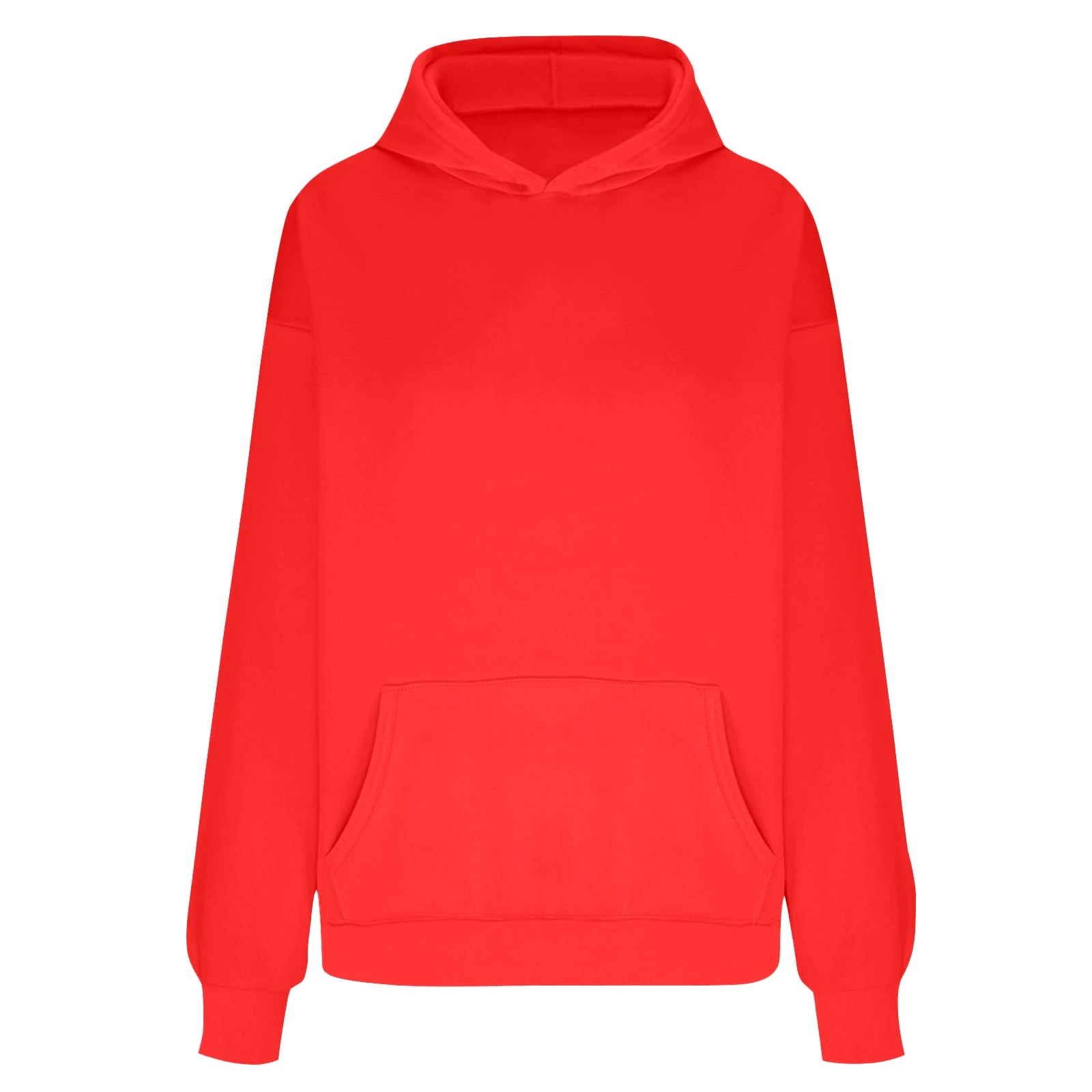 Plus Size Hooded Sweatshirt for Women Fall Fashion Casual Solid Color Pocket Hoodies Women's Clothing Street Hip Hop Hoody