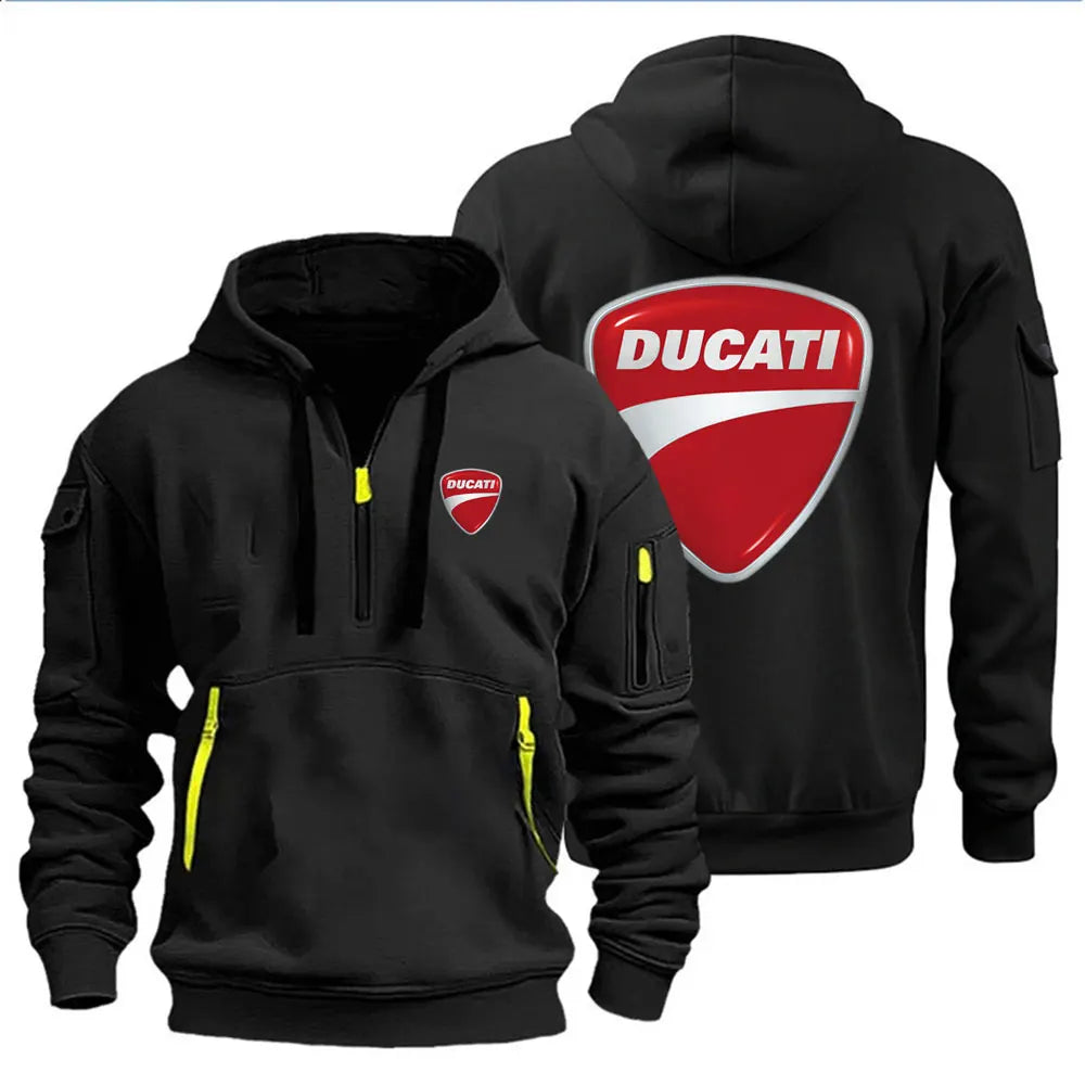 Ducati men's hooded sweatshirt spring autumn outdoor sportswear fashionable casual motorcycle enthusiasts loose men's clothing
