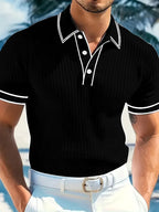 New Men's Polo Short-sleeved Shirt Solid Color For Men Business Casual And Trendy Summer New Men's Short-sleeved Polo Shirt