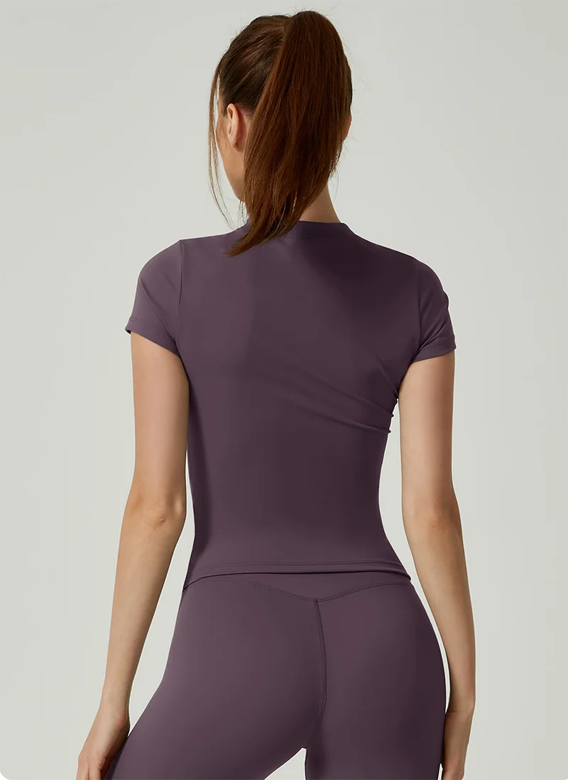 Women Yoga Top Seamless Sport T Shirts Fitness Clothes Short Sleeve Yoga Shirt Gym Top Running  Active Wear