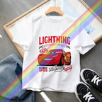 Hot Sale Car Pixar Lightning McQueen Print Cute Kids T-Shirts Girls Clothes Baby Boys Short Sleeve T Shirt Summer Children Tops