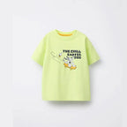 Simple All-match Base Shirt New Short Sleeve Lovely Round Neck T Shirt Thin Pure Cotton Clothes Boys And Girls Loose Casual Wear