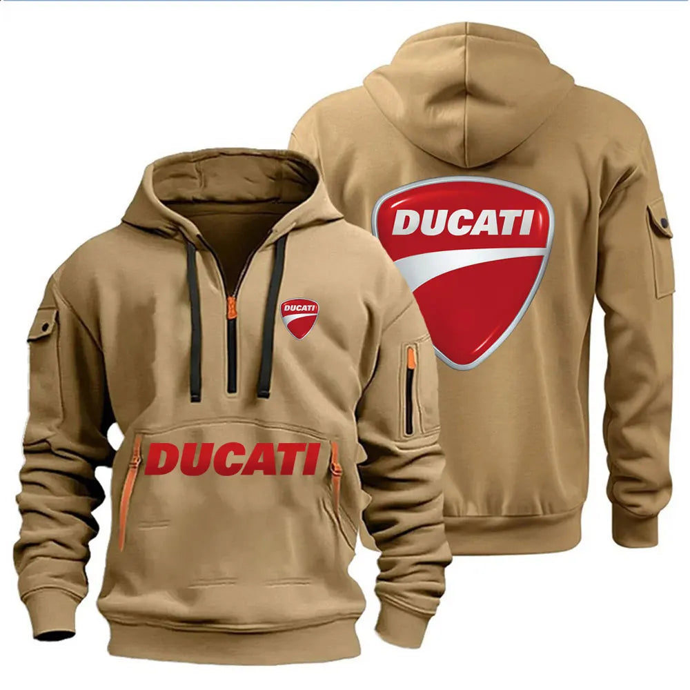 Ducati men's hooded sweatshirt spring autumn outdoor sportswear fashionable casual motorcycle enthusiasts loose men's clothing