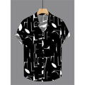 Men's Shirt 3D Printed Retro Fashion Top Short Sleeved Beach Sports Shirt Street Hawaiian Short Sleeved Shirt Men's Clothing