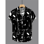 Men's Shirt 3D Printed Retro Fashion Top Short Sleeved Beach Sports Shirt Street Hawaiian Short Sleeved Shirt Men's Clothing