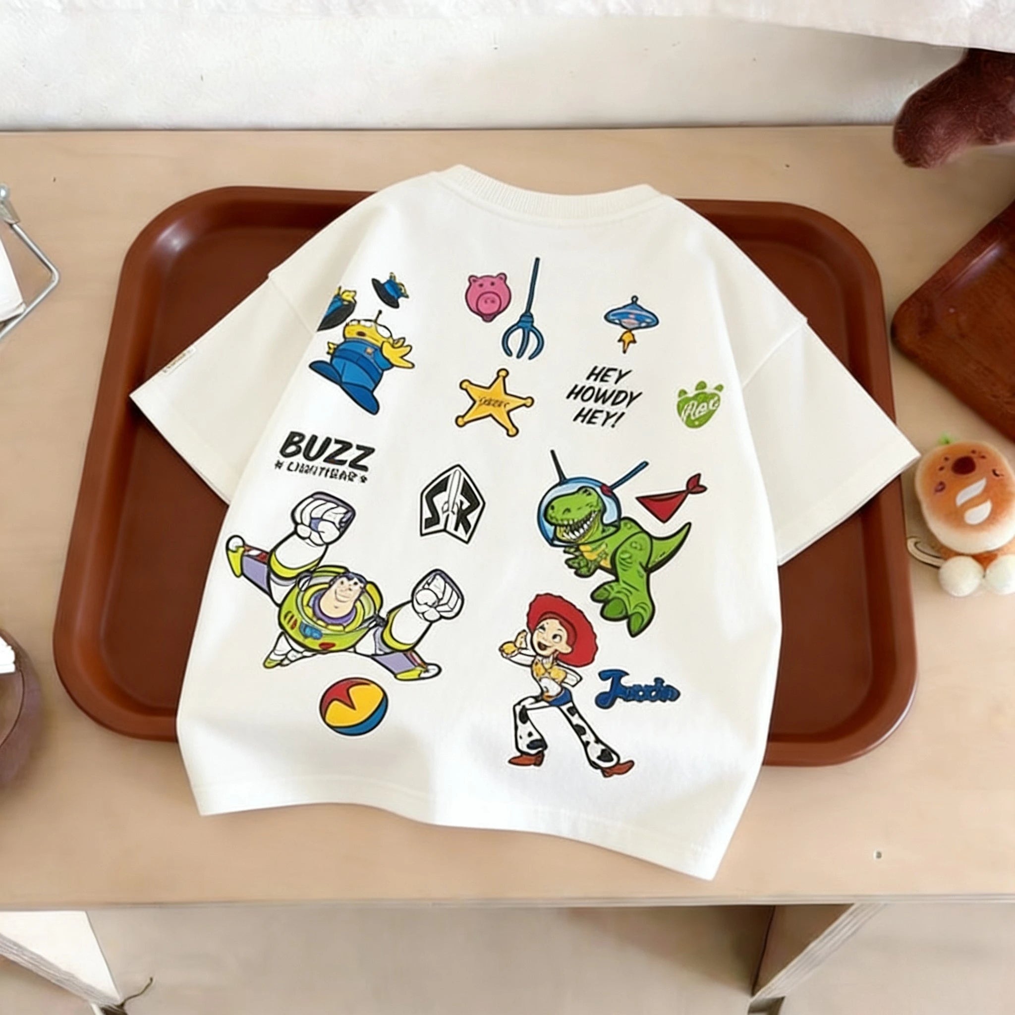 Summer Clothing Printed Cartoon Car Boys Tshirts Tops Short-sleeved Children's Wear Round Collar T-shirt Kids Costume T Shirts