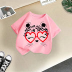 Summer's New Stylish and Fashionable Short-sleeved T-shirts for Boys and Girls, Round-neck Short-sleeved Children's Clothing