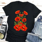 Beautiful Flower Print Women T-Shirts Casual Breathable Soft Short Sleeve Tops Loose Comfortable Street Female Clothes Pink T Sh