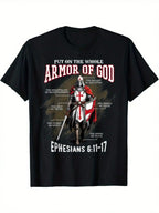 Full Armor Of God Inspirational Bible Verse T-Shirt For Men, Women & Youngsters - Soft Cotton