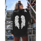 Beautiful Angel Wings Women's Hoodie Warm and Comfortable Casual Hoodie Fashion Classic Street Outdoor Sports Hoodie Loose