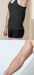 1pcs Pure Cotton Men Four Seasons Vest Teenagers Simple Fit Sports Fitness T-shirt Middle-aged Casual Sleeveless Tops L-4XL