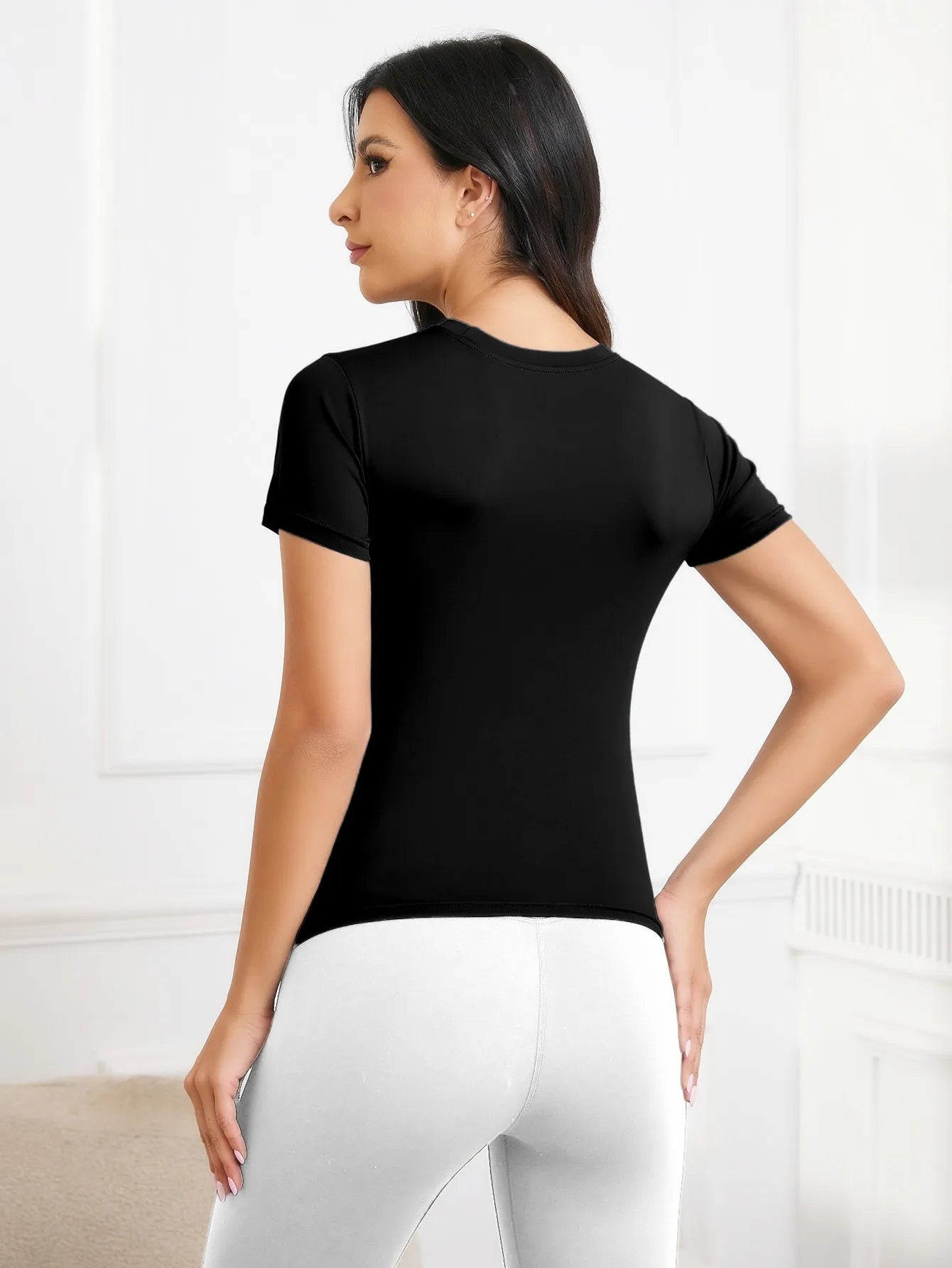 Women's Tops Workout Short Sleeve Shirts Yoga Athletic