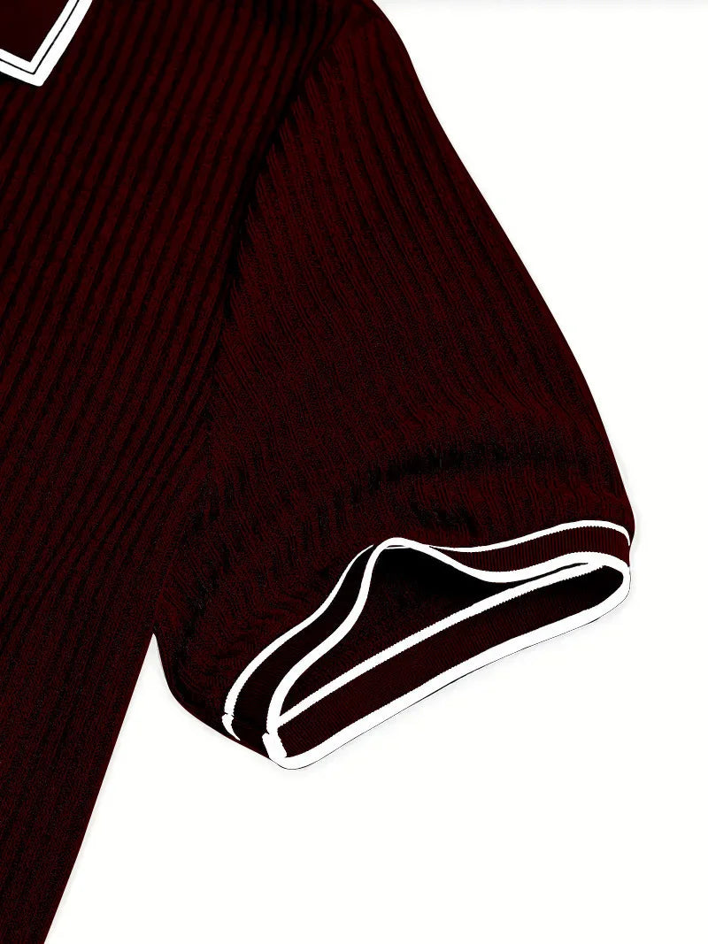 New Men's Polo Short-sleeved Shirt Solid Color For Men Business Casual And Trendy Summer New Men's Short-sleeved Polo Shirt