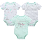 3/6 pcs a lot Baby Girls Clothes  pour nouveaux Cotton Short Sleeve Girl Bodysuit 0-12 Months Newborn Boys Clothing Toddler
